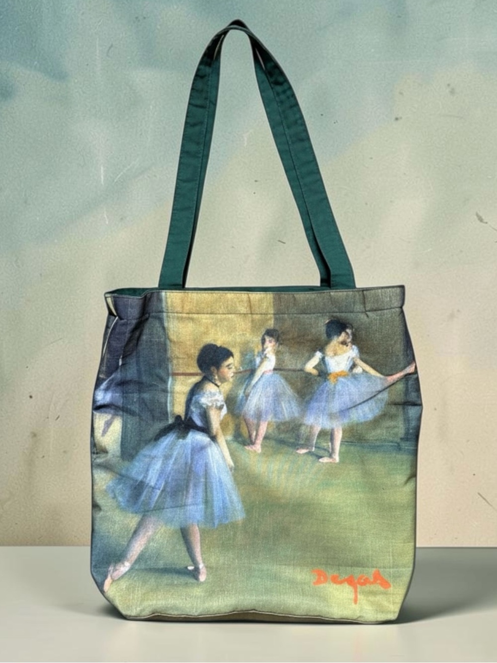 Vintage Ballet Tote Bag Edgar Degas The Dance Class Watercolor Art